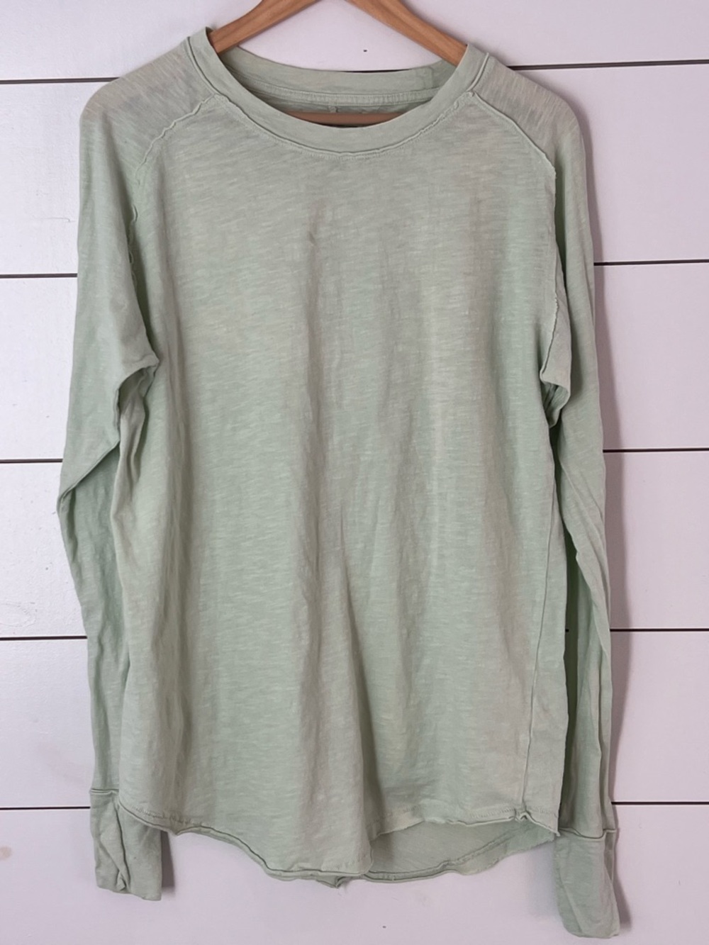 We The Free Long-Sleeve Oversize‎ Tunic Top in Mint Free People